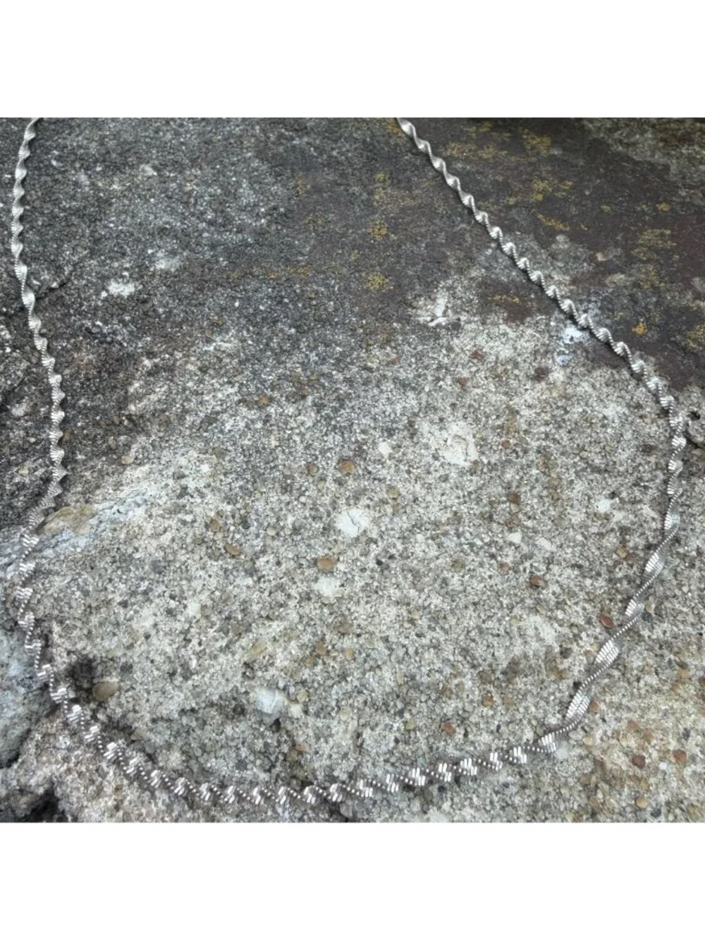 VTG BBI 925 Sterling Silver Twisted Singapore Twist Chain Necklace Italy 18